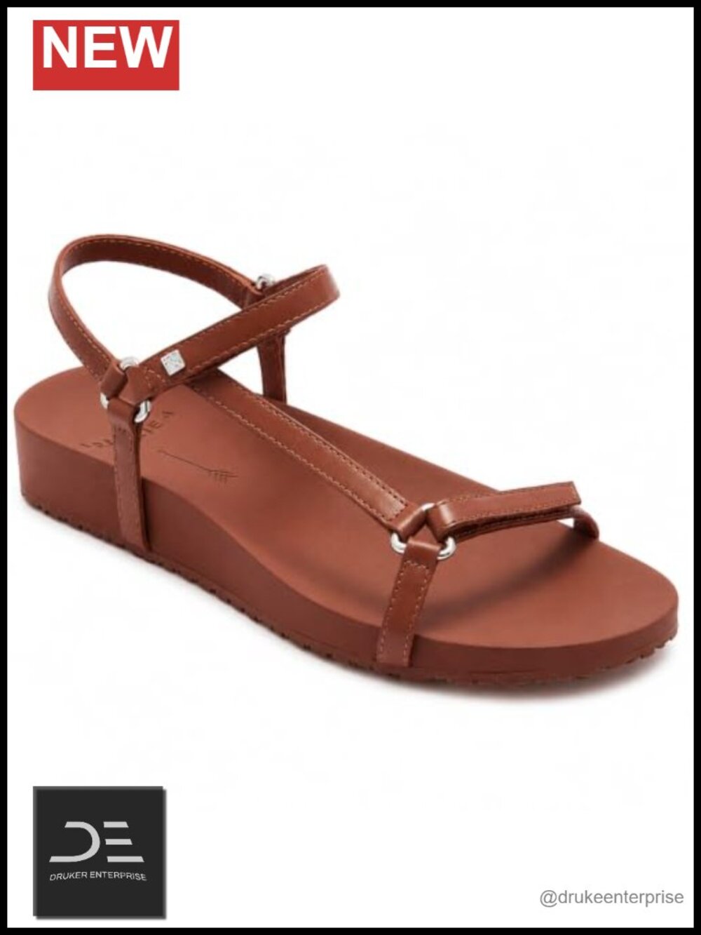 Women's Waterproof Leather Slide Sandal - Bronte - Medium Width